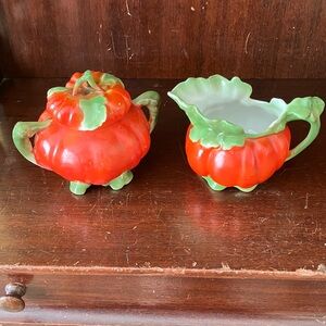 Royal Bayreuth Vintage Fine China Sugar and Creamer Set